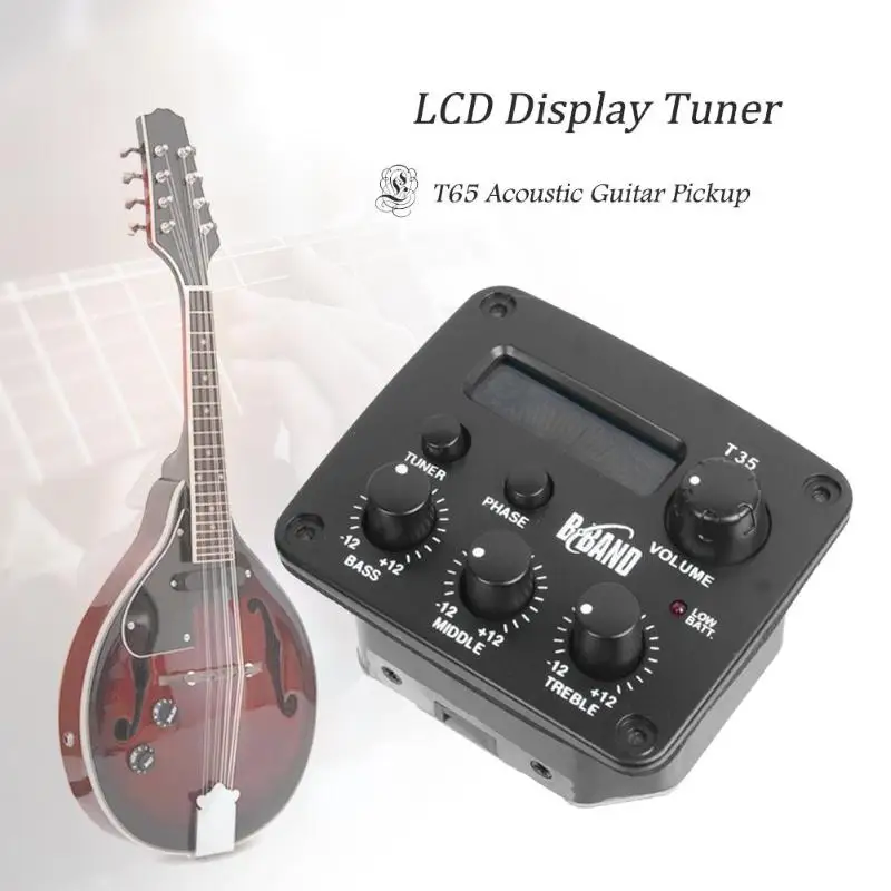 B BAND T65 Acoustic Guitar Pickup Chromatic Display Built in Electric Tuner Playing Board Percussion
B BAND T65 Acoustic Guitar Pickup Chromatic Display Built in Electric Tuner Playing Board Percussion