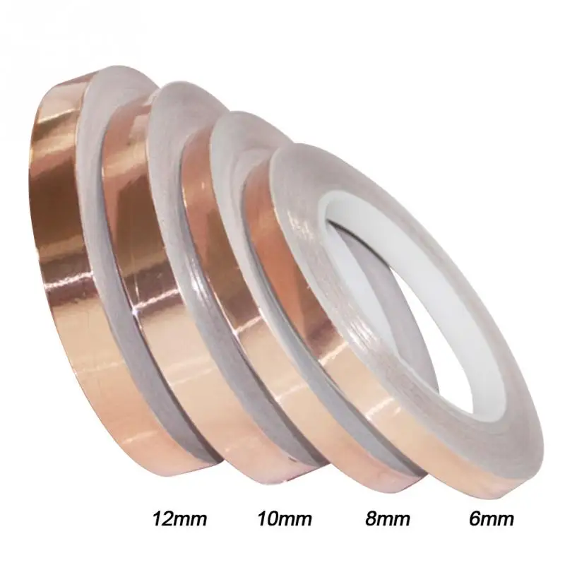 30m Single Sided Foil Tape Conductive Copper Foil Tape High Temperature Heat Insulation 6/8/10/12mm
30m Single Sided Foil Tape Conductive Copper Foil Tape High Temperature Heat Insulation 6/8/10/12mm