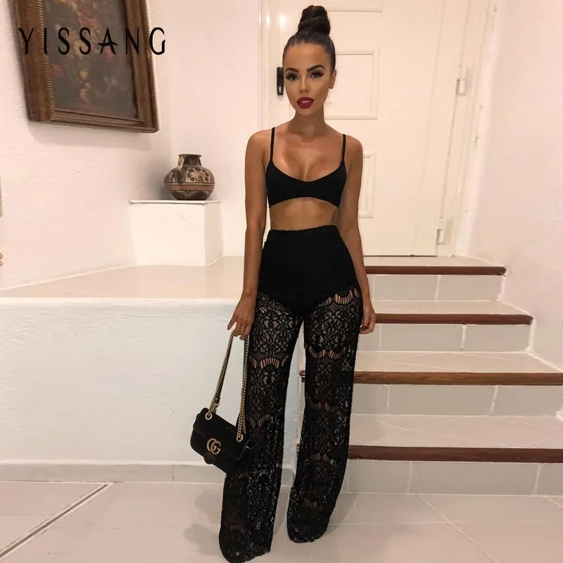 Yissang Women Black Autumn Lace Two Piece Set Top And Pants Women Set 2 Piece Set 2019 Summer Party Club Casual Ladies Set
Yissang Women Black Autumn Lace Two Piece Set Top And Pants Women Set 2 Piece Set 2019 Summer Party Club Casual Ladies Set