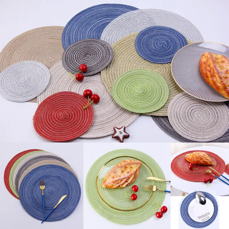 Fine Holiday Christmas Round Woven Table Pads Placemats PP Waterproof Cloth Mats Pads
Fine Holiday Christmas Round Woven Table Pads Placemats PP Waterproof Cloth Mats Pads