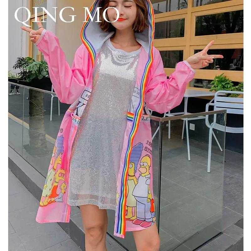 QING MO Women Pink Sun Protection Coat Women Full Sleeve Cartoon Print Hooded Coat Lady Plus Size Thin Coat 2019 Summer ZQY245
QING MO Women Pink Sun Protection Coat Women Full Sleeve Cartoon Print Hooded Coat Lady Plus Size Thin Coat 2019 Summer ZQY245