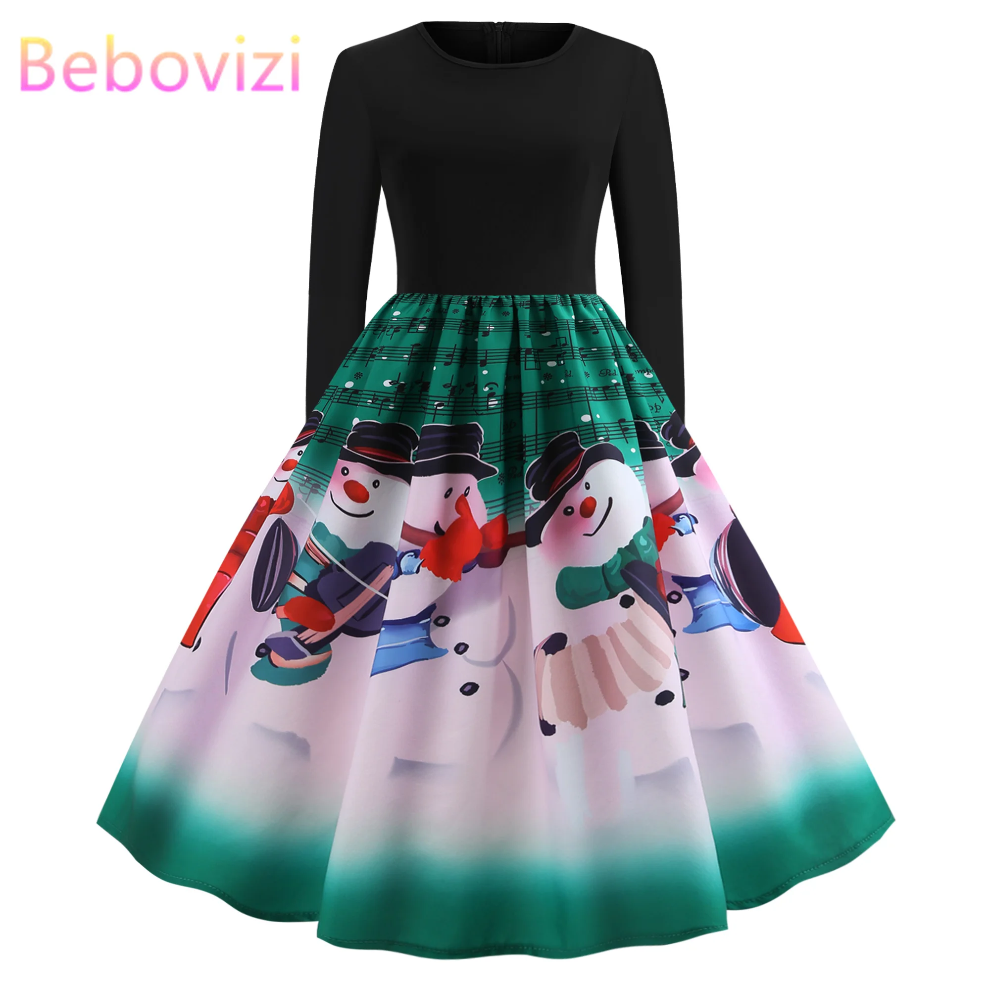 Green Christmas Winter Casual Midi Dress Vintage Dresses Swing Robe Vestidos Plus Size Dresses Woman Party Night Fall 2018
Green Christmas Winter Casual Midi Dress Vintage Dresses Swing Robe Vestidos Plus Size Dresses Woman Party Night Fall 2018