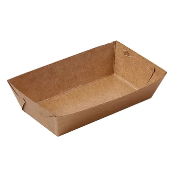50PCS Food Serving Tray Coating Boat Shape Kraft Paper Snack Open Box Packing Tray for Caterers Food Trucks Restaurants
50PCS Food Serving Tray Coating Boat Shape Kraft Paper Snack Open Box Packing Tray for Caterers Food Trucks Restaurants