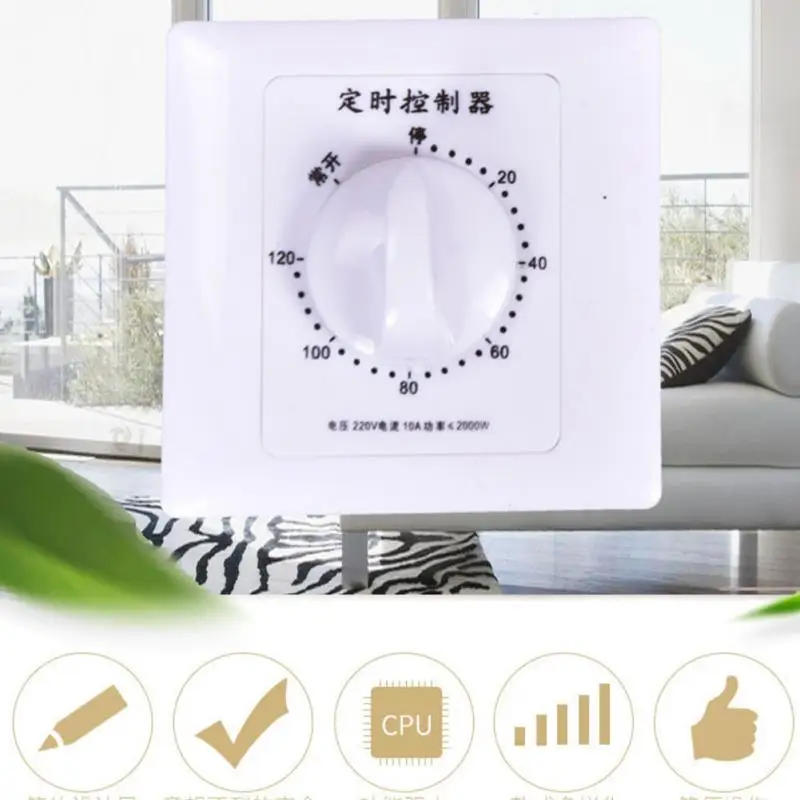 Mechanical Timer Swtich AC 15/30/60/120 Minutes Intelligent Timer Switch Controller Countdown High Power Timing Control Tools
Mechanical Timer Swtich AC 15/30/60/120 Minutes Intelligent Timer Switch Controller Countdown High Power Timing Control Tools