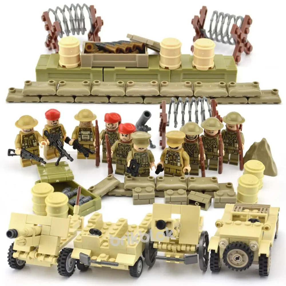 WW2 Military Block sets German UK US Army Soliders weapons Building toys Children gift
WW2 Military Block sets German UK US Army Soliders weapons Building toys Children gift