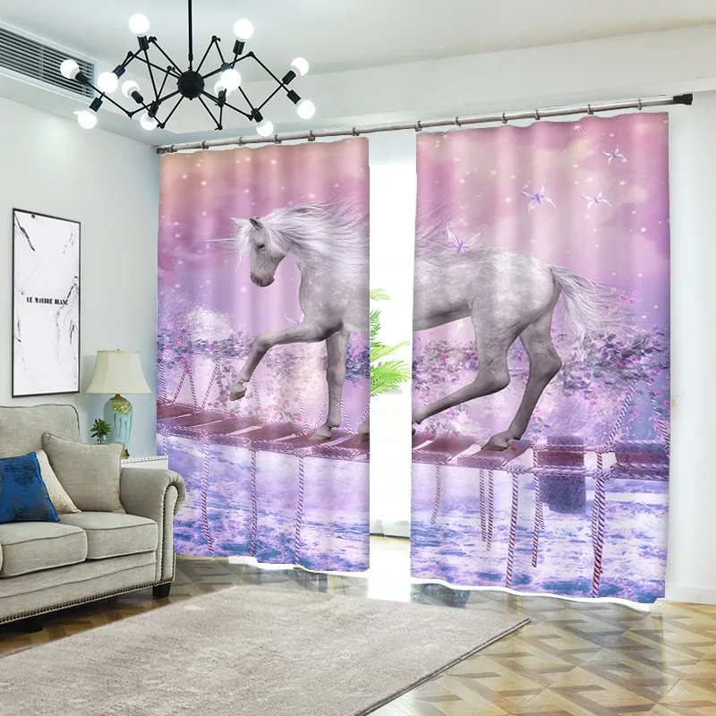 horse 1set Digital print blackout curtains for window treatment blinds finished drapes window curtains Living room bedroom CU195
horse 1set Digital print blackout curtains for window treatment blinds finished drapes window curtains Living room bedroom CU195
