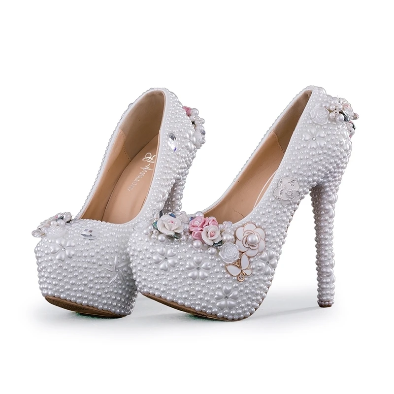 Elegant Wedding Shoes Woman Handmade High Heels White Pearl Princess Bridal Dress Shoes Rhinestone Adult Ceremony Party Pumps
Elegant Wedding Shoes Woman Handmade High Heels White Pearl Princess Bridal Dress Shoes Rhinestone Adult Ceremony Party Pumps
