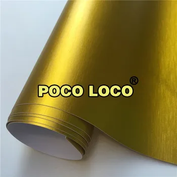 Gold Brushed Metal Vinyl Wrap Roll For Vehicles Hood Trunk Roof Mirrors Door Handles Glass Motorcycle Parts Chrome Metal Part
Gold Brushed Metal Vinyl Wrap Roll For Vehicles Hood Trunk Roof Mirrors Door Handles Glass Motorcycle Parts Chrome Metal Part