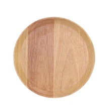 1pcs Rodada Placa de Chá de Madeira Bandeja de Madeira Natural Alimentos Servidor Bebida de Água Pratos Prato Retangular de Bambu Alimentos(China)