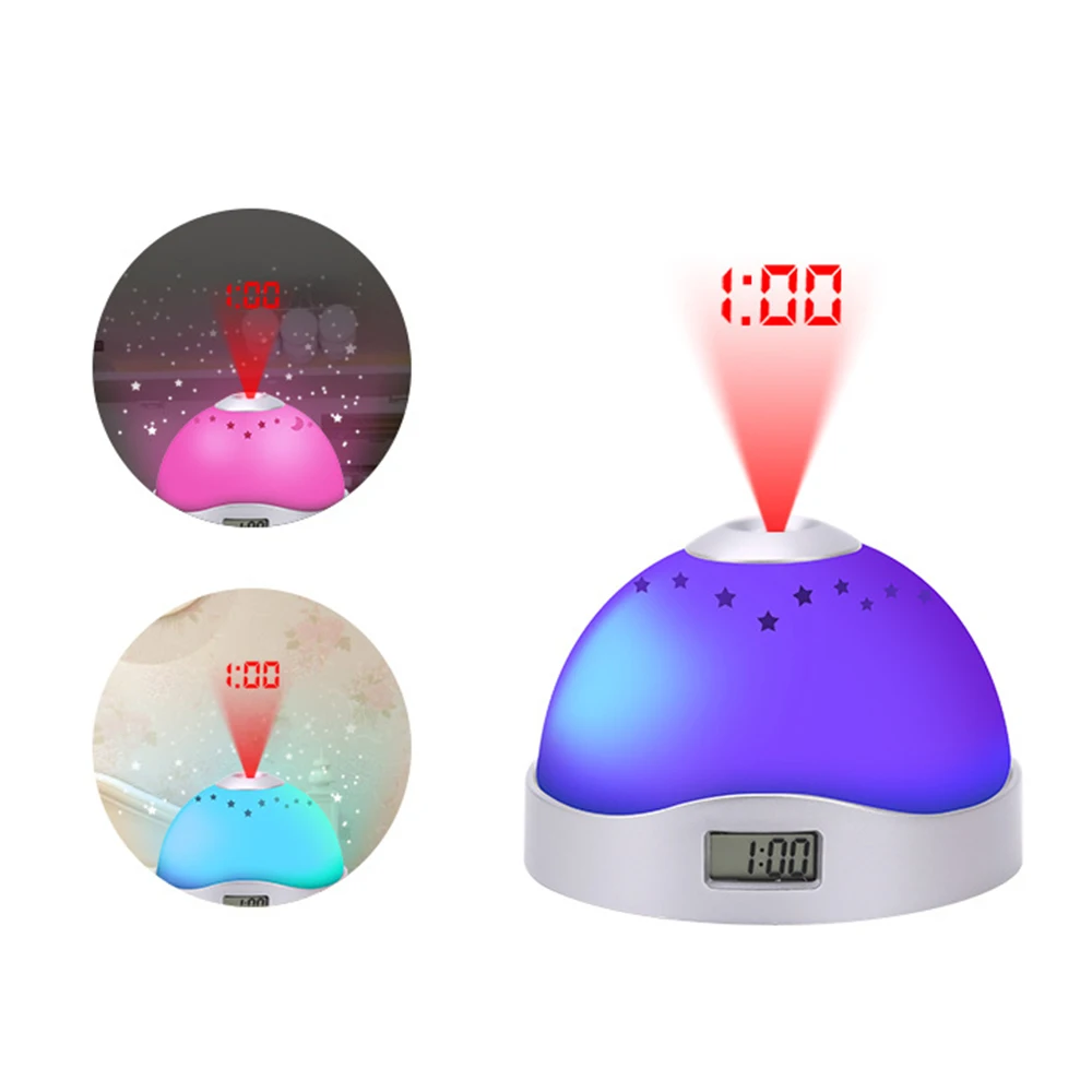 Multifunction Projector Starry Sky LED Night Light Alarm Clock Atmosphere Home Decor Colorful Changing Table Lamps Creative Gift 
Multifunction Projector Starry Sky LED Night Light Alarm Clock Atmosphere Home Decor Colorful Changing Table Lamps Creative Gift