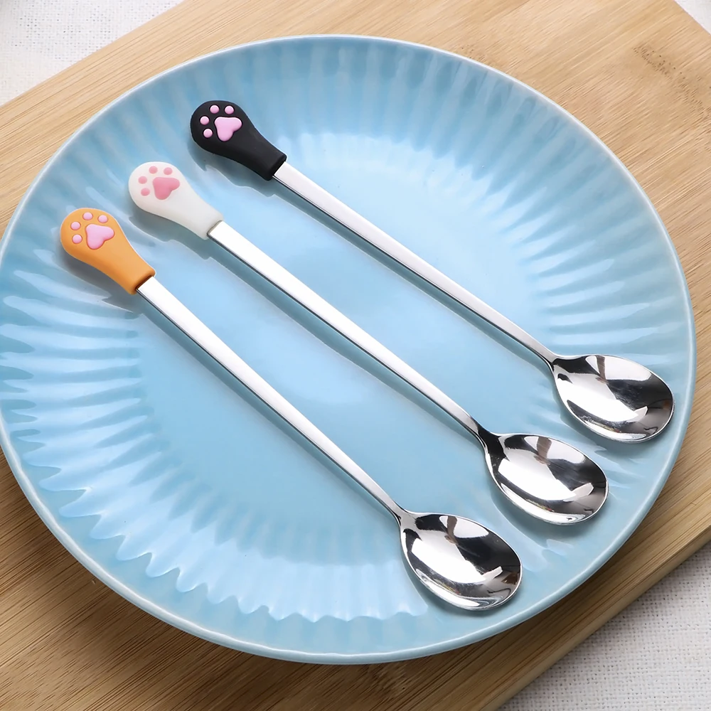 Coffee Spoons Cute Cat Claw Stainless Steel Kitchen Supplies Candy Tea Drink Spoon Fruit Fork Dessert Spoon Tableware
Coffee Spoons Cute Cat Claw Stainless Steel Kitchen Supplies Candy Tea Drink Spoon Fruit Fork Dessert Spoon Tableware