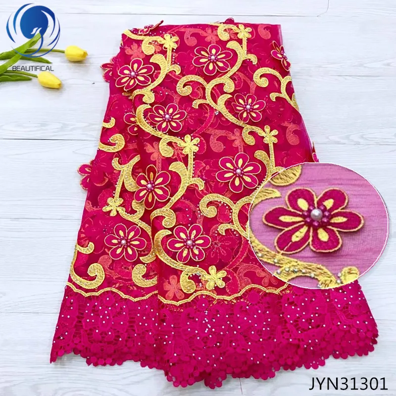 Beautifical 3d lace afbrics with beads and stones 2018 new design french laces fabrics embroidered for women 5yards/lot JYN313
Beautifical 3d lace afbrics with beads and stones 2018 new design french laces fabrics embroidered for women 5yards/lot JYN313