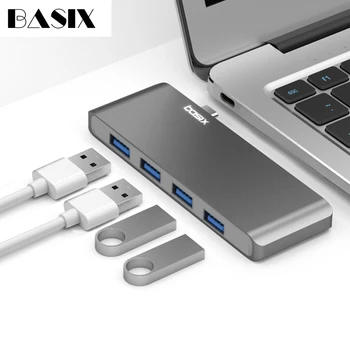 Basix Usb C Hub Multi Otg Usb3.0 4 port type-c adapter Usb3.1 Type c splitter USB3.0 Interface for MacBook Pro Adapter Usb-c hub
Basix Usb C Hub Multi Otg Usb3.0 4 port type-c adapter Usb3.1 Type c splitter USB3.0 Interface for MacBook Pro Adapter Usb-c hub
