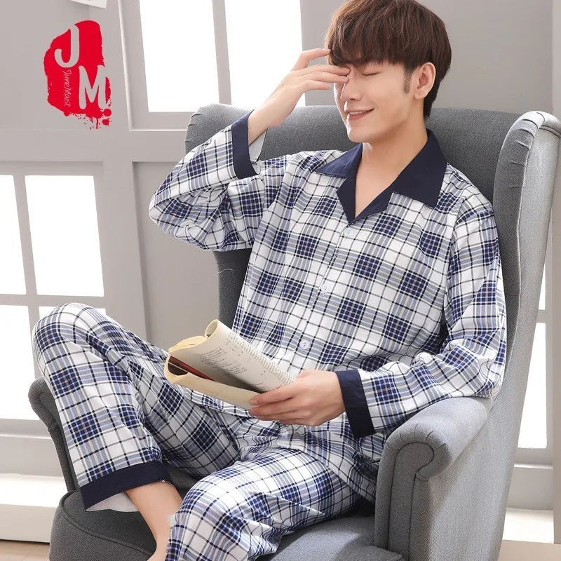 Sleep Autumn Men Pyjama Set Cotton Turn-down Collar Pajama Man Cardigan Long Sleeve Male Pajama Solid Spring Pijama Men L-XXXL
Sleep Autumn Men Pyjama Set Cotton Turn-down Collar Pajama Man Cardigan Long Sleeve Male Pajama Solid Spring Pijama Men L-XXXL