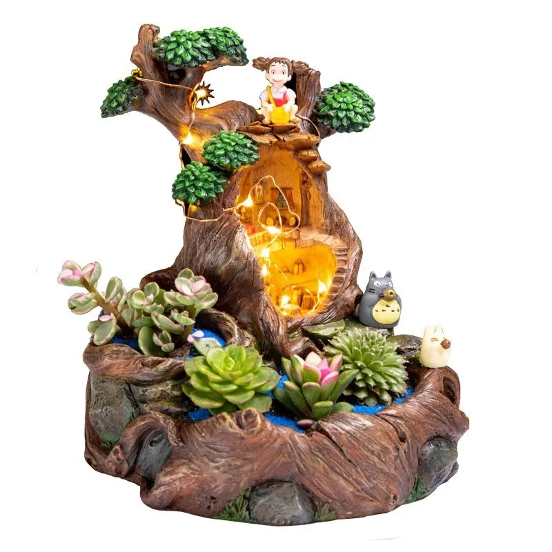 Creative Resin Flower Pot with lights for Succulents Plant Planter for Small Bonsai Micro Landscape tree house Garden Decoration
Creative Resin Flower Pot with lights for Succulents Plant Planter for Small Bonsai Micro Landscape tree house Garden Decoration