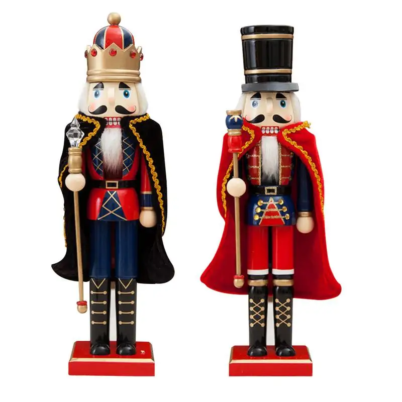 1PC Wooden Nutcracker Doll Pendant Soldier With Cloak Shape Puppet Ornaments Holiday Decorations 38 CM
1PC Wooden Nutcracker Doll Pendant Soldier With Cloak Shape Puppet Ornaments Holiday Decorations 38 CM