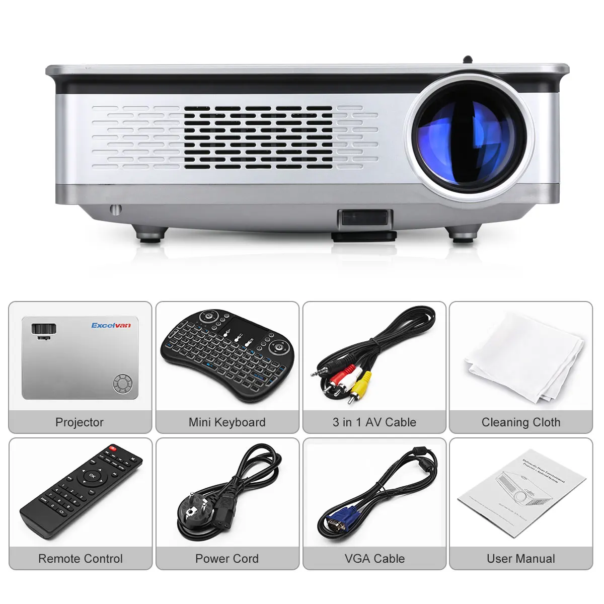 AU plug Excelvan HT60 WIFI Bluetooth Projector Android 6.0 1080P 5.8inch LCD 3200lm for Home Cinema Theater HDMI Projectors
AU plug Excelvan HT60 WIFI Bluetooth Projector Android 6.0 1080P 5.8inch LCD 3200lm for Home Cinema Theater HDMI Projectors
