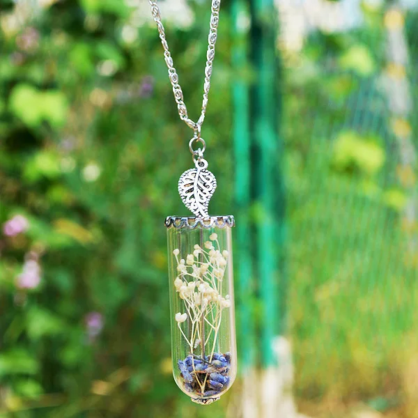 fashion gift Diy Manual Bottle Dried Flowers Lavender Crystal Pendant Chain Glass Bottles Pendeloque Cut Necklace chain
fashion gift Diy Manual Bottle Dried Flowers Lavender Crystal Pendant Chain Glass Bottles Pendeloque Cut Necklace chain