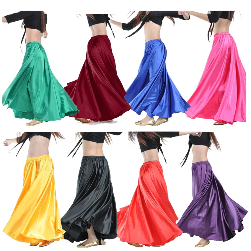 Elastic Solid Satin Polyester Dress for Perforance Female Spanish Flamenco Skirt Swing Maxi Gypsy Woman Belly Dance Costume
Elastic Solid Satin Polyester Dress for Perforance Female Spanish Flamenco Skirt Swing Maxi Gypsy Woman Belly Dance Costume