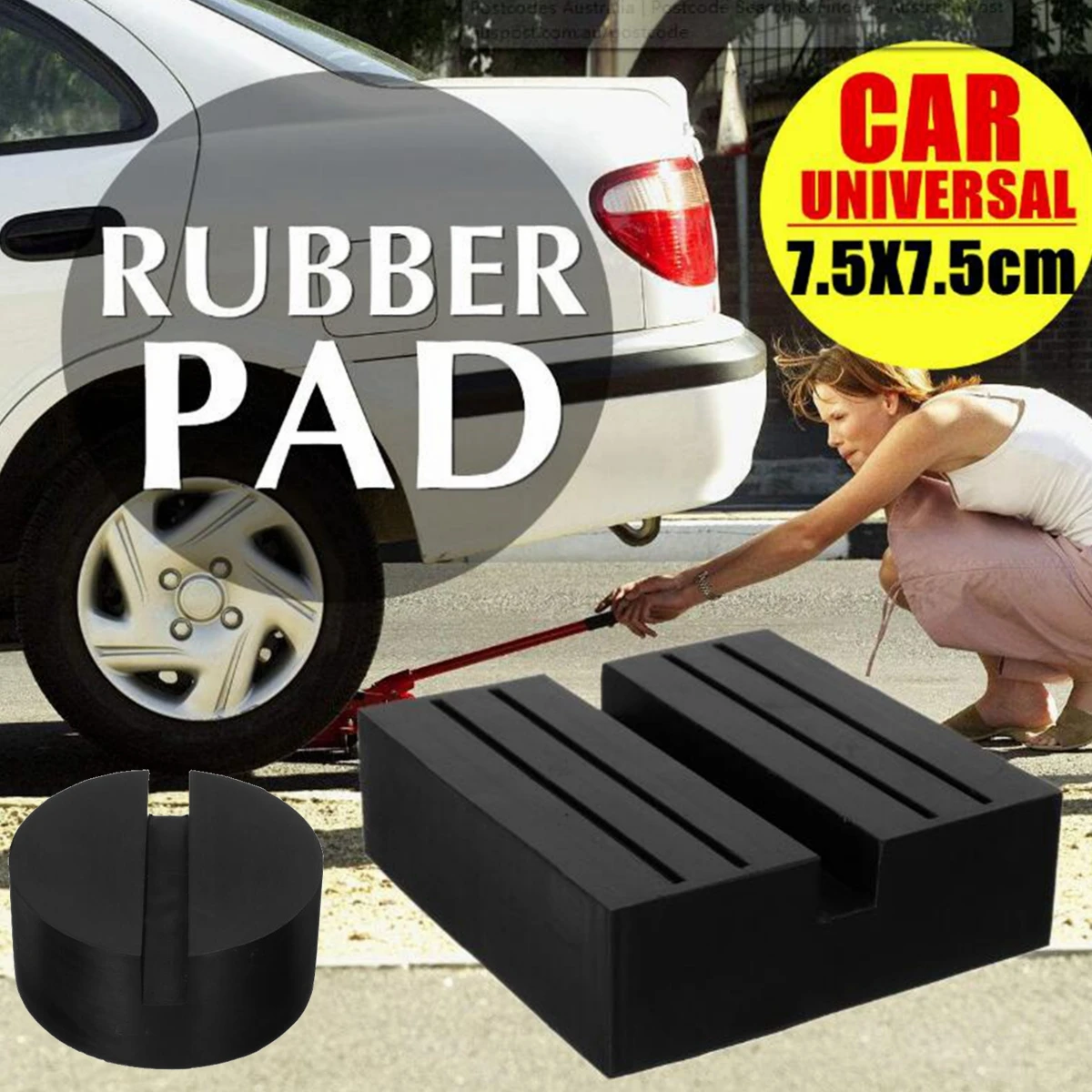 7.5cmCar Universal Lift Trolley Jacking Block Guard Adapter Rubber Slotted Pad Protect Undercarriage Metal Jack Resistant Damage
7.5cmCar Universal Lift Trolley Jacking Block Guard Adapter Rubber Slotted Pad Protect Undercarriage Metal Jack Resistant Damage