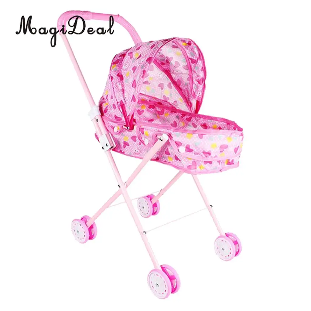 Mini Push Cart Dolls Trolley Furniture Room Item Baby Pushchair Kids Pretend Play Toy Accs - Heart Printed
Mini Push Cart Dolls Trolley Furniture Room Item Baby Pushchair Kids Pretend Play Toy Accs - Heart Printed