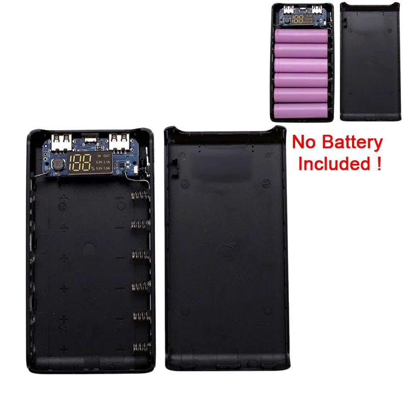 Bakeey Mobile Phone 6 x 18650 Battery Charger Case DIY LCD Screen Digital Display Battery Power Bank Case Shell
Bakeey Mobile Phone 6 x 18650 Battery Charger Case DIY LCD Screen Digital Display Battery Power Bank Case Shell