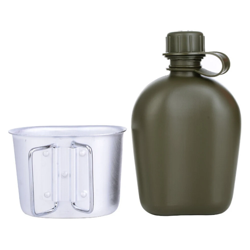 1L Outdoor Military Canteen Bottle Aluminum Miltary Cup Camping Hiking Backpacking Survival Water Bottle Kettle with Cover
1L Outdoor Military Canteen Bottle Aluminum Miltary Cup Camping Hiking Backpacking Survival Water Bottle Kettle with Cover