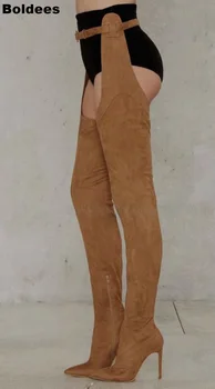 Fashion Waist Belt Designer Thigh High Boots Women Over The Knee Thin High Heels Sexy Popular Brown Black Long Crotch Boot
Fashion Waist Belt Designer Thigh High Boots Women Over The Knee Thin High Heels Sexy Popular Brown Black Long Crotch Boot