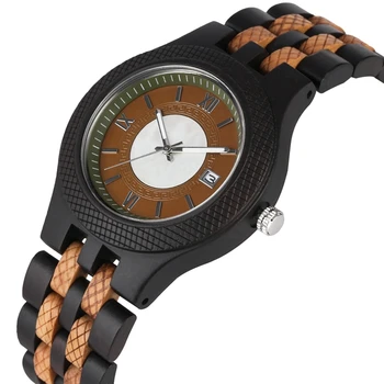Light Ebony Wooden Watch for Men Full Natural Bamboo Wood Adjustable Band Leisure Luminous Function Calendar Woody Unique Watch
Light Ebony Wooden Watch for Men Full Natural Bamboo Wood Adjustable Band Leisure Luminous Function Calendar Woody Unique Watch