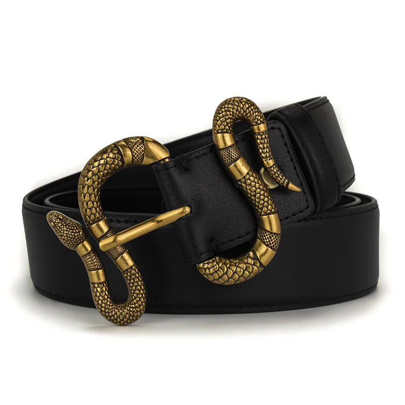Cow Genuine Leather Luxury Strap Mens Belt Male Belts For Women Golden Snakehead Vintage Pin Buckle Belt Man
Cow Genuine Leather Luxury Strap Mens Belt Male Belts For Women Golden Snakehead Vintage Pin Buckle Belt Man