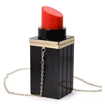 Women Acrylic Black+red Lipstick Shape Evening Bags Purses Clutch Vintage Banquet Handbag
Women Acrylic Black+red Lipstick Shape Evening Bags Purses Clutch Vintage Banquet Handbag