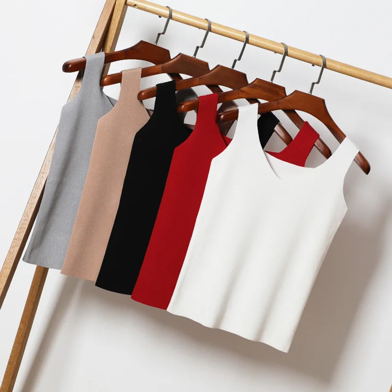 Queechalle New 2019 Solid Color Knitted Tops Women Sexy V neck Sleeveless Casual Tank Top Female Basic Crop tops Black Red Gray
Queechalle New 2019 Solid Color Knitted Tops Women Sexy V neck Sleeveless Casual Tank Top Female Basic Crop tops Black Red Gray