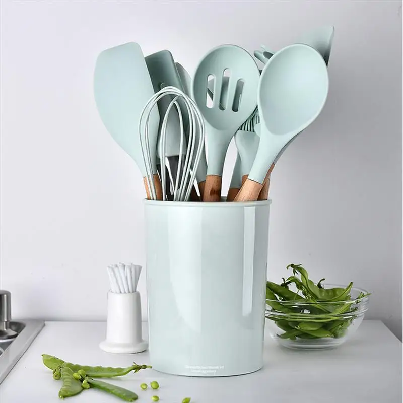 Kitchen Utensils Set 11Pcs Silicone Non Scratch Cooking Tools for Non Stick Pan Kitchen Ware Set
Kitchen Utensils Set 11Pcs Silicone Non Scratch Cooking Tools for Non Stick Pan Kitchen Ware Set
