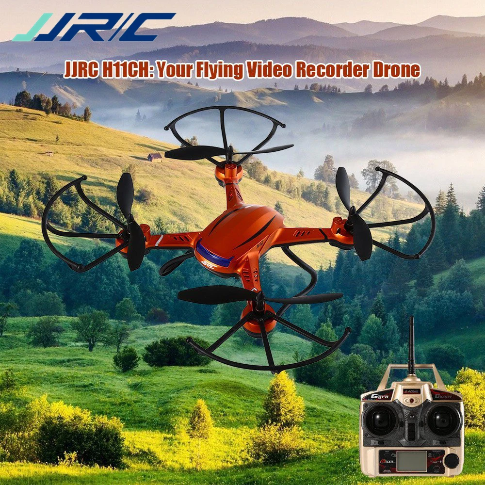 

JJRC H12CH 4CH 2.4G RTF 6 Axis Gyro Air Press Altitude Hold with LCD HD Camera Enjoy Outdoor Indoor RC Quadcopter Christmas Gift