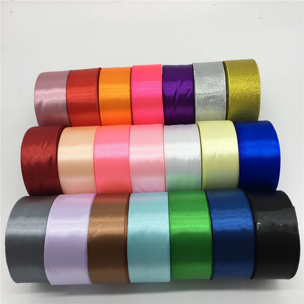 38mm 1-1/2" Wide (1Roll 25yards)Silk Satin Ribbon Wedding Party Decoration Invitation Card Gift Packing