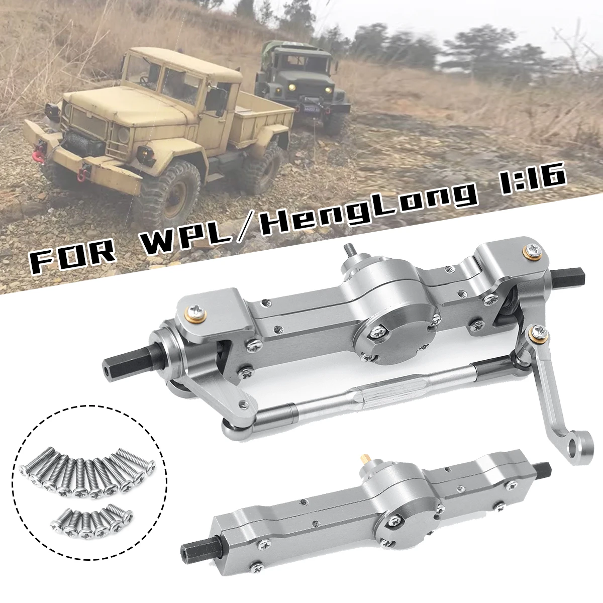 Free Shipping Titanium Color All Metal Front /Rear Bridge Axle Set For WPL For HengLong 1/16 Military Truck RC Car Part
Free Shipping Titanium Color All Metal Front /Rear Bridge Axle Set For WPL For HengLong 1/16 Military Truck RC Car Part
