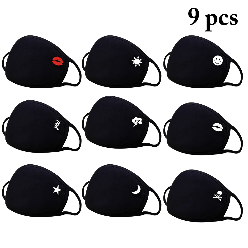 9pcs Unisex Black Mask Soft Cotton Windproof WarmWinter Breathing Mask Anti-Dust Earloop Mouth Face Cover Outdoor Riding
9pcs Unisex Black Mask Soft Cotton Windproof WarmWinter Breathing Mask Anti-Dust Earloop Mouth Face Cover Outdoor Riding
