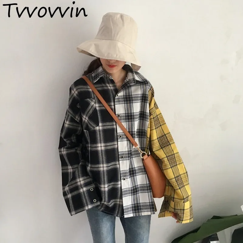 Bulletproof Youth League Same Style Plus Size Shirt New Korean Long Sleeve Fight Color Plaid Harajuku Cotton Blouse Women R085
Bulletproof Youth League Same Style Plus Size Shirt New Korean Long Sleeve Fight Color Plaid Harajuku Cotton Blouse Women R085