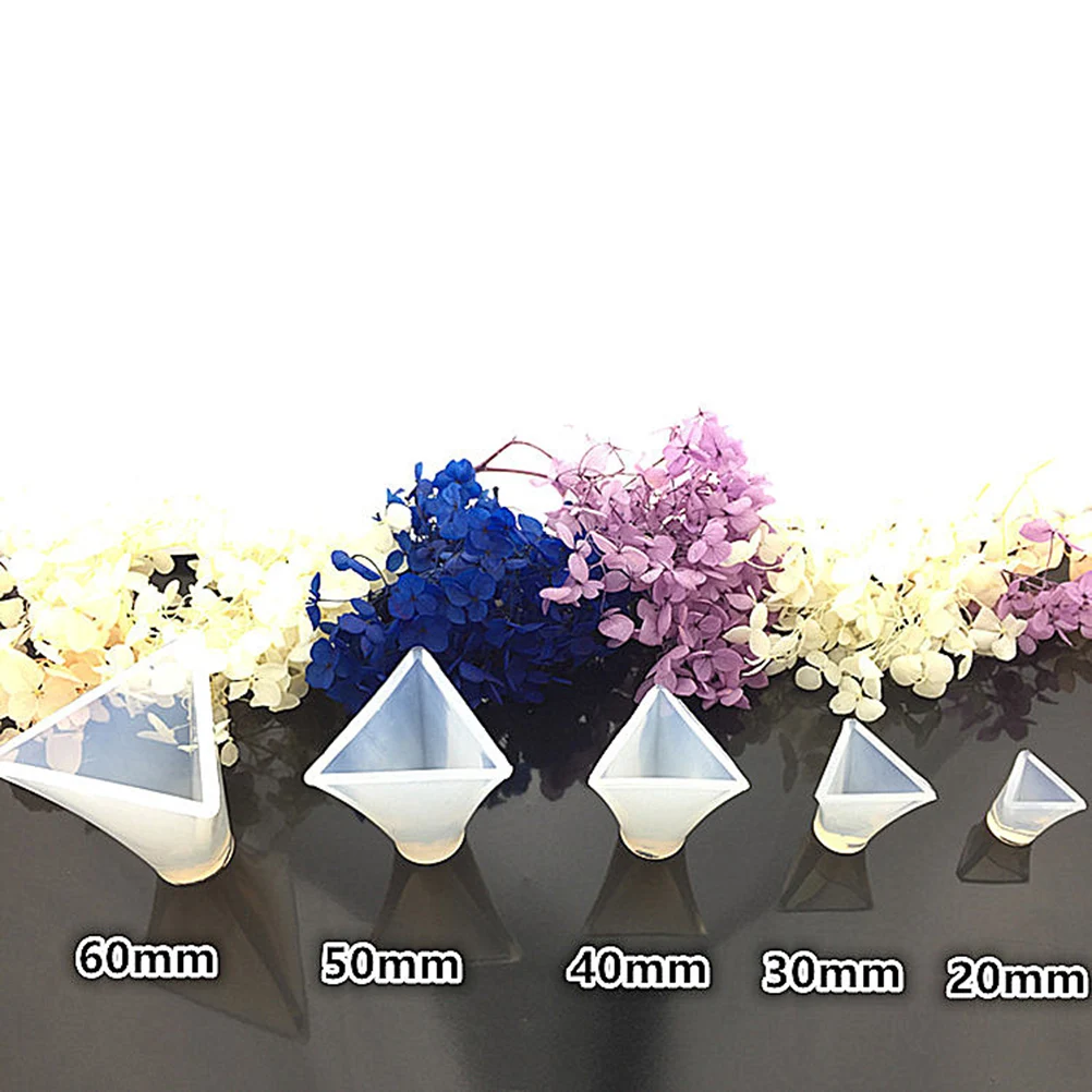 DIY Resin Casting Molds Triangular Pyramid Silicone Clear Gift Making Mold For Multi-Faceted Diamond Crafts Making Crystal
DIY Resin Casting Molds Triangular Pyramid Silicone Clear Gift Making Mold For Multi-Faceted Diamond Crafts Making Crystal