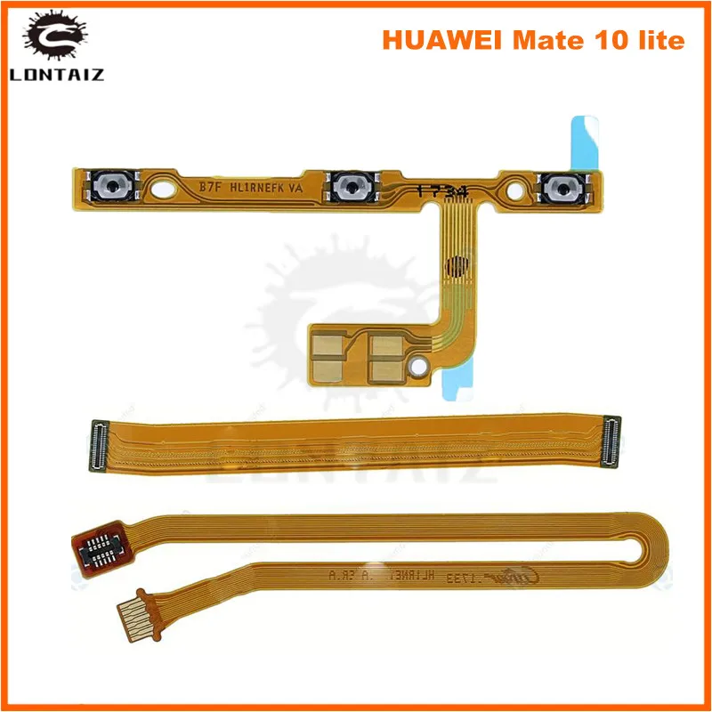 

New For Huawei Mate 10 Lite Volume Power On Off Button Ribboon Flex Main flex Fingerprint Home Button Flex Cable High Quality