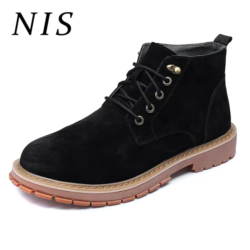 NIS Motorcycle Men Boots Suede PU Leather Ankle Boots Men Spring Autumn High Top Casual Shoes Big Size 39-45 Male Booties New
NIS Motorcycle Men Boots Suede PU Leather Ankle Boots Men Spring Autumn High Top Casual Shoes Big Size 39-45 Male Booties New