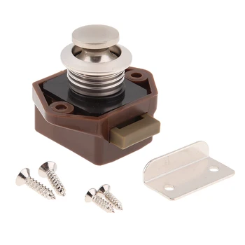 Marine Boat Motorhome Push Button Latch Keyless Drawer Cupboard Door Catch Lock Latch Knob -Brown
Marine Boat Motorhome Push Button Latch Keyless Drawer Cupboard Door Catch Lock Latch Knob -Brown
