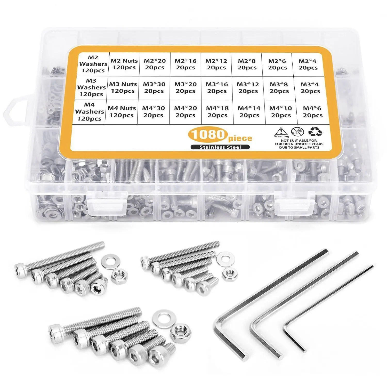 1080 Pcs Bolts Nuts And Washer Assortment Kit Metric Screw Storage Containers Dropshipping
1080 Pcs Bolts Nuts And Washer Assortment Kit Metric Screw Storage Containers Dropshipping