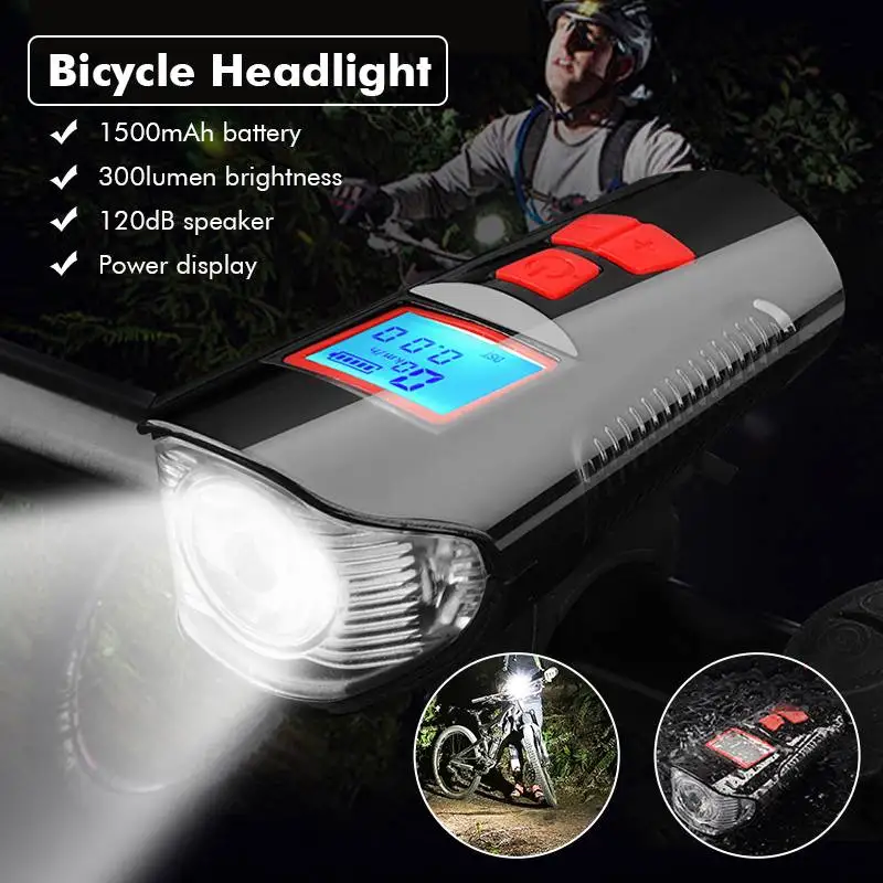 Bicycle Headlight + Speaker + Power Code Table, Riding LED Flashlight Waterproof USB Rechargeable 40m ODO / DST / MXS / AVS / TM
Bicycle Headlight + Speaker + Power Code Table, Riding LED Flashlight Waterproof USB Rechargeable 40m ODO / DST / MXS / AVS / TM