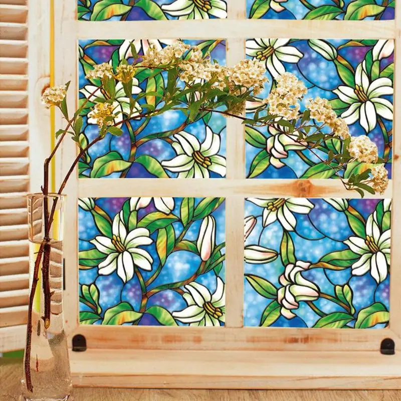 PVC Privacy Window Decorative Film Stained Glass Stickers Films Orchid Window Home Privacy DIY Decoration Home Decor 45cm*100cm
PVC Privacy Window Decorative Film Stained Glass Stickers Films Orchid Window Home Privacy DIY Decoration Home Decor 45cm*100cm