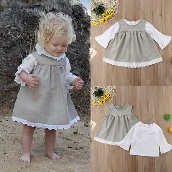 2 PCS Autumn Baby Girl Dress Boutique Long Sleeve Cotton Ruffle Solid Baby Dress Casual Baby Girl Clothes Two-Piece Outfit 0-24M
2 PCS Autumn Baby Girl Dress Boutique Long Sleeve Cotton Ruffle Solid Baby Dress Casual Baby Girl Clothes Two-Piece Outfit 0-24M