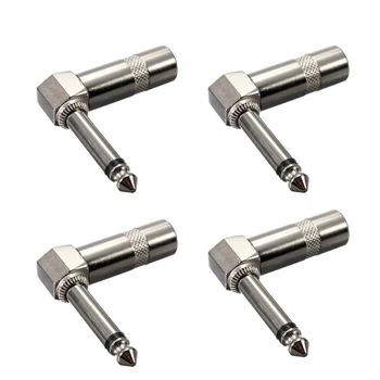 4pcs L-shape Right mono Audio Plug Nickel Plated 1/4 Inch 6.35mm Jack Right Angle Male Mono Phone Plug Guitar Audio Connector
4pcs L-shape Right mono Audio Plug Nickel Plated 1/4 Inch 6.35mm Jack Right Angle Male Mono Phone Plug Guitar Audio Connector
