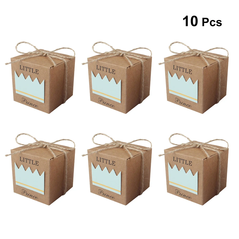 10PCS Kraft Paper Gift Candy Boxes with Rope for Baby Shower | Украшения и аксессуары