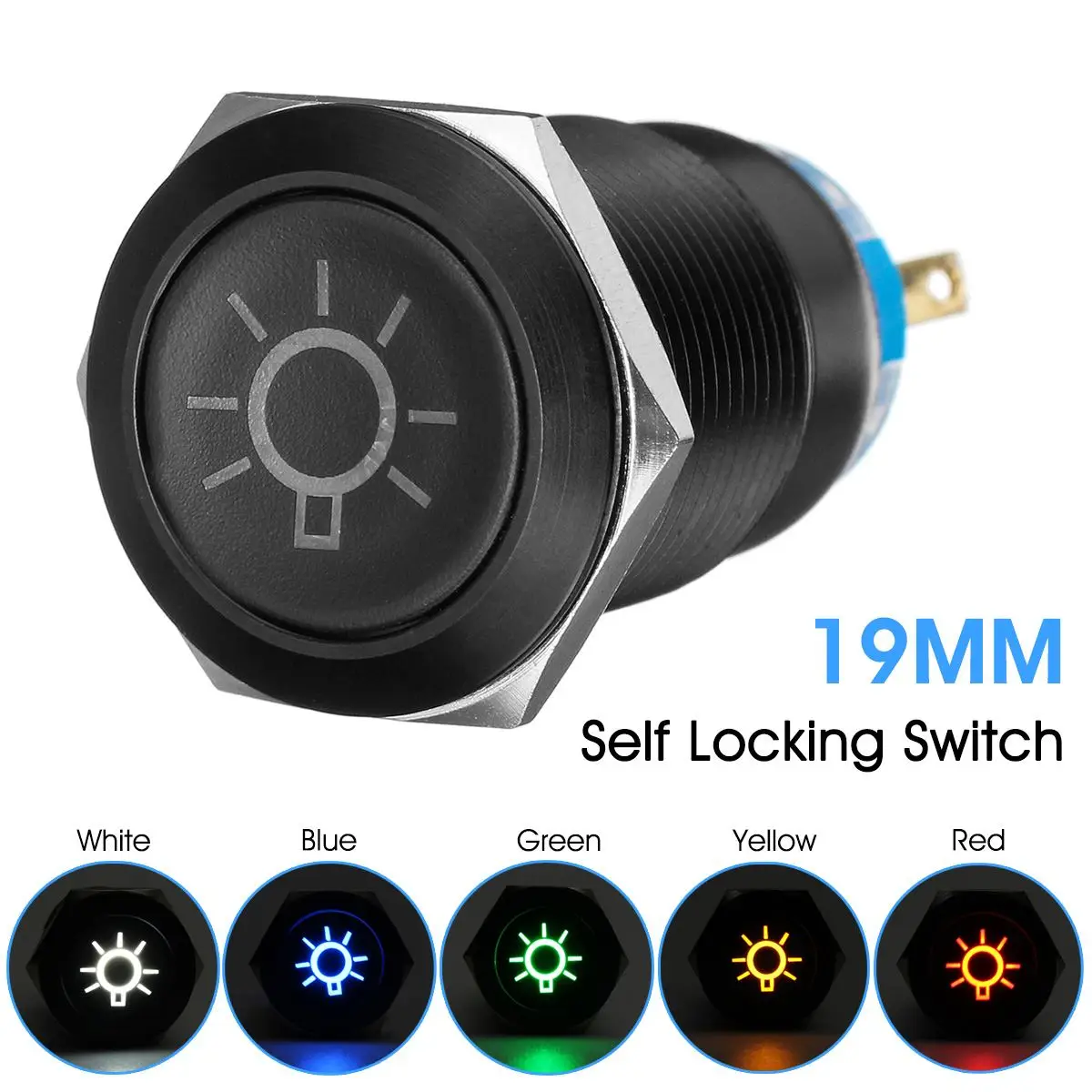19mm LED Push Button Switch Dome Light Switches Self-lock Momentary 12V For Car Truck Boat Lorry
19mm LED Push Button Switch Dome Light Switches Self-lock Momentary 12V For Car Truck Boat Lorry