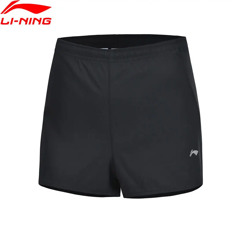Женские шорты для бега Li-Ning 100% полиэстер прямые дышащие спортивные с подкладкой
